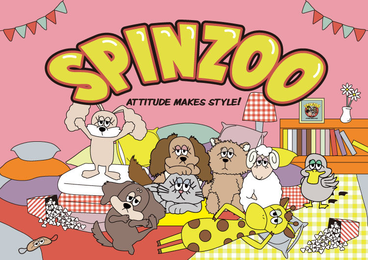 アパレルブランド「SPINNS」からオリジナルアニマルキャラクター【スピンZOO】が登場！