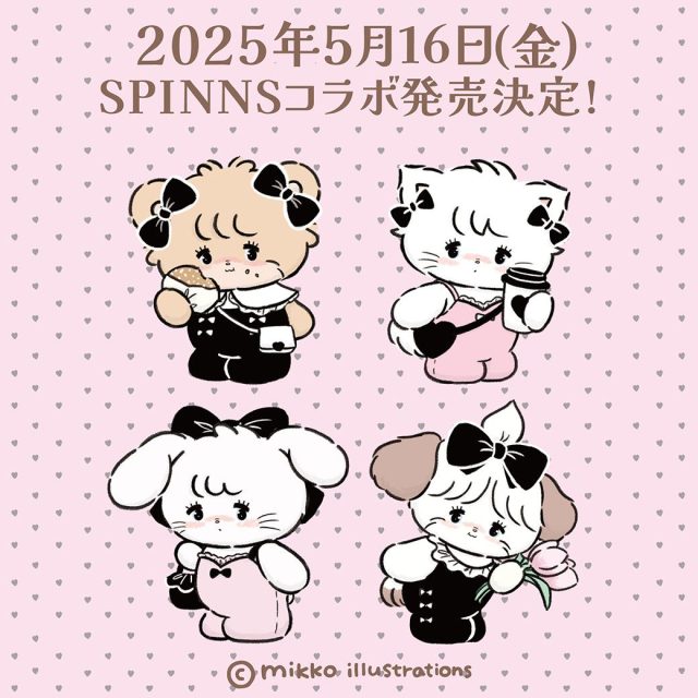 人気イラストレーター「mikko」とSPINNSの第2弾コラボアイテムが公開♡